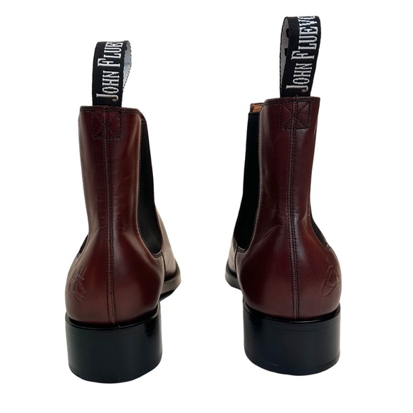 JOHN FLUEVOG MEN FJORDS LYNGENFJORD POINTED-TOE CHELSEA BOOTS In Brown Size:11.5 - Picture 8 of 16